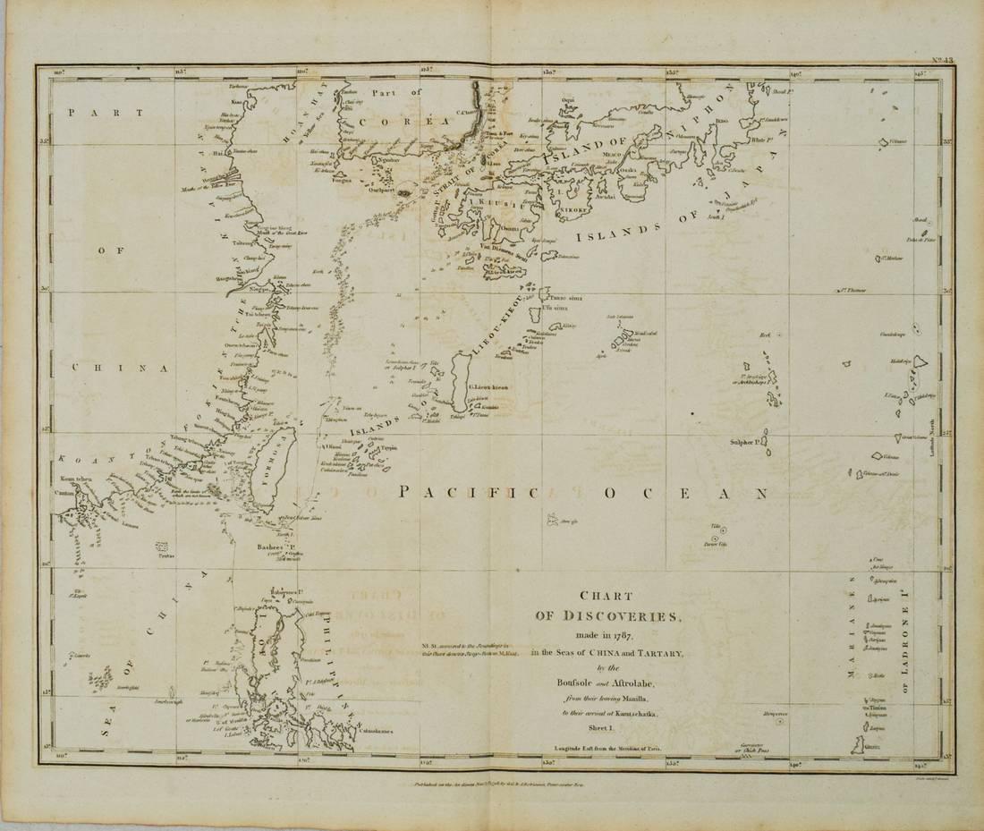1798 La Perouse Map of Northwest Pacific -- Chart of (1 of 1)