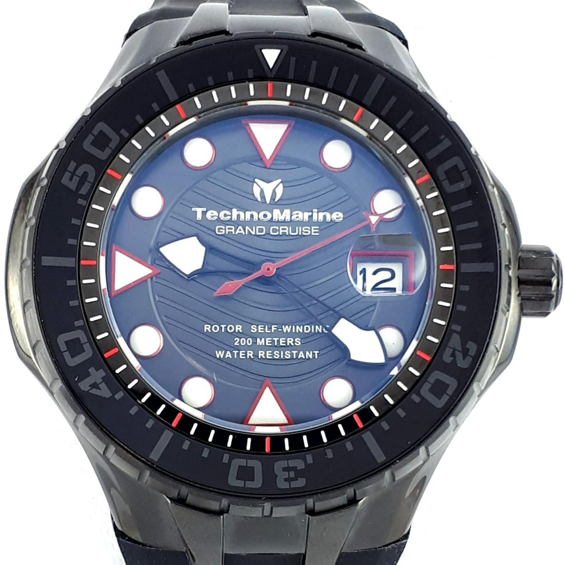 TechnoMarine - Grand Cruize - Ref:TM-118083 - Men -: Brand : TechnoMarine Model : Grand Cruize Ref : TM-118083 Gender : Men Movement : Automatic Type : Analogue wristwatch Total Lenght : 24 cm / 9,45 inch (Including Watch Case) Case Size : 46 mm / 1,