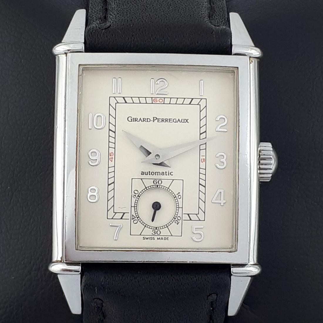 Girard-Perregaux - Vintage 1945 - 2593 - Men -: Brand: Girard-Perregaux Model: Vintage 1945 Reference Number: Ref: 2593 Gender: Men Period: 2011-present Movement: Automatic Case material: Steel Type: Analogue wristwatch Shipped Insured: Yes<