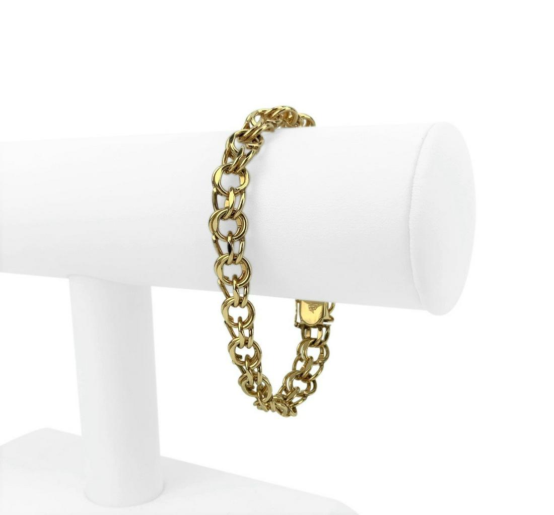 14k Yellow Gold 19.9g Double Circle Link Ladies Charm (1 of 7)