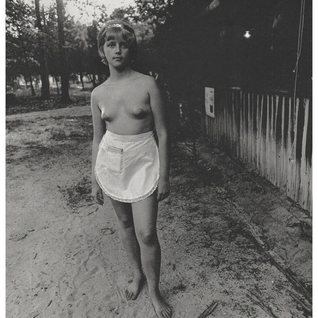 DIANE ARBUS - Waitress at a Nudist Camp: Artist: DIANE ARBUS Print Title: Waitress at a Nudist Camp Medium: Sheet-fed Gravure Printing Date: 1970's Printed in Switzerland Image Size: 7 x 7 inches Diane Arbus was an American photographer ofte