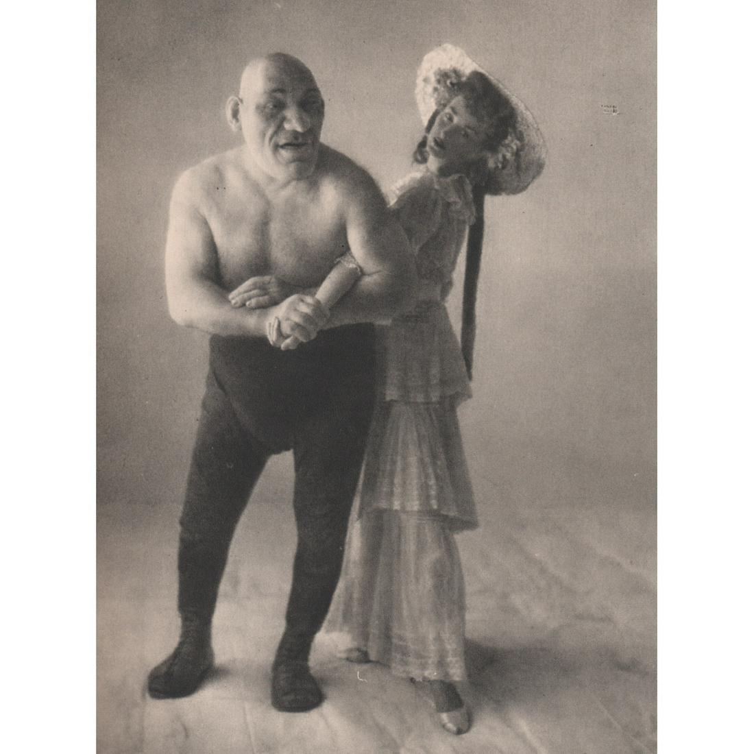 IRVING PENN - Maurice Tillet & Dorian Leigh: Artist: IRVING PENN Print Title: Maurice Tillet & Dorian Leigh Maurice Tillet was a wrestling star in the 1930's and 40's known as The French Angel It is rumored that he was the inspiration for the an