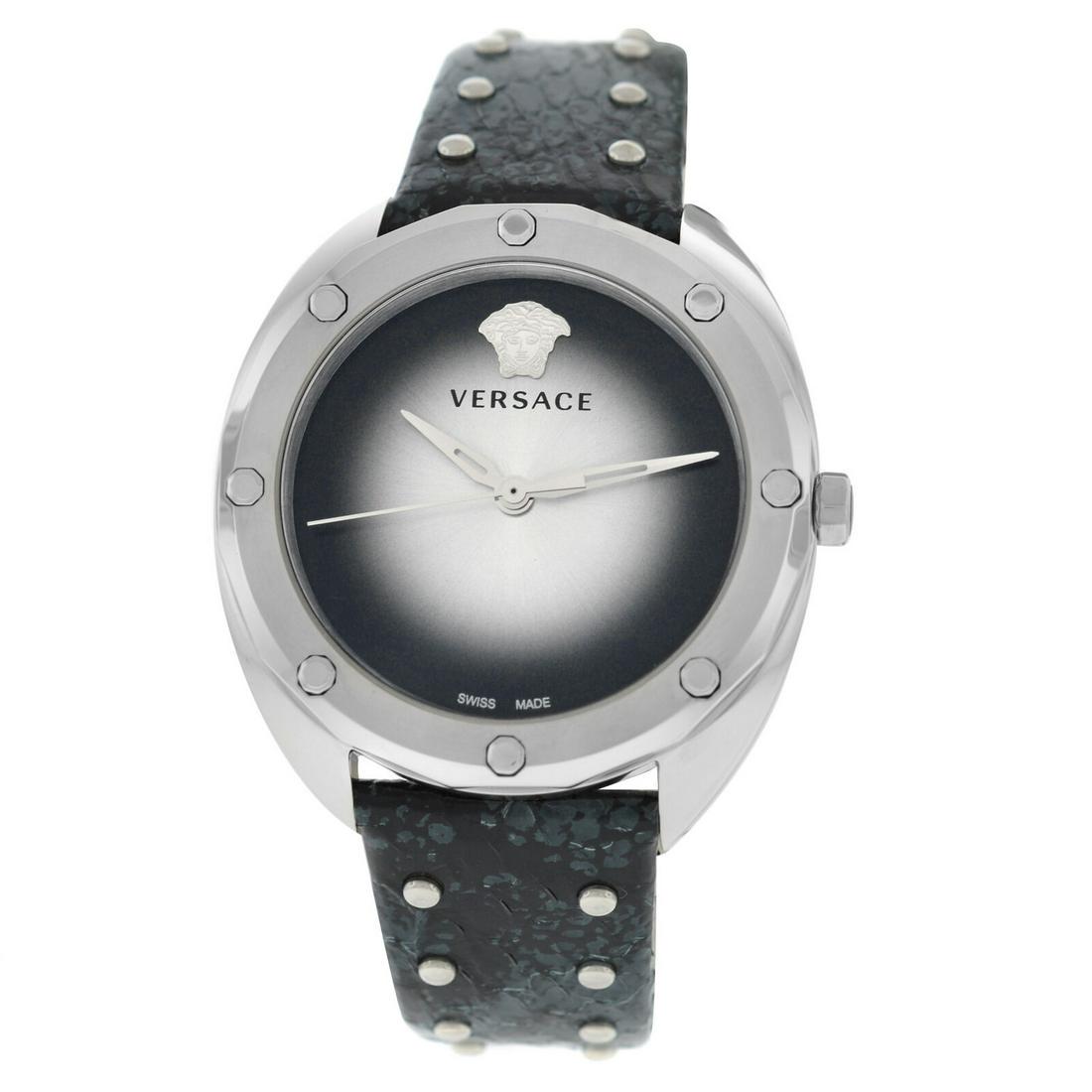 New Ladies' Versace Shadov VEBM00118 Stainless Steel: New Authentic Cartier Alligator Crocodile Leather 18 x 16 MM Strap & Buckle New Authentic Cartier Alligator Crocodile Leather 18 x 16 MM Strap & Buckle DESCRIPTION: Brand Cartier Width at buckle 16MM