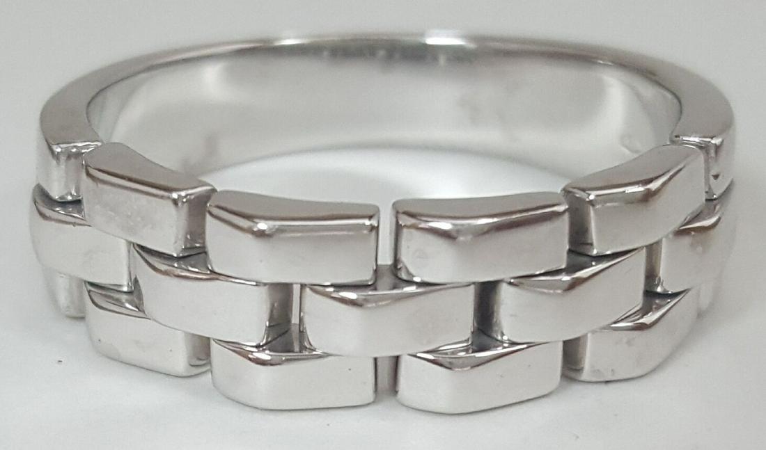 Chimento 18k 750 White Gold Link Designer Ring Size: Chimento White Gold Link Ring Chimento 18k 750 White Gold Link Designer Ring Size 13.5. Check out our other auctions for matching Chimento rings! This auction comes with the ring ONLY. This ring is a