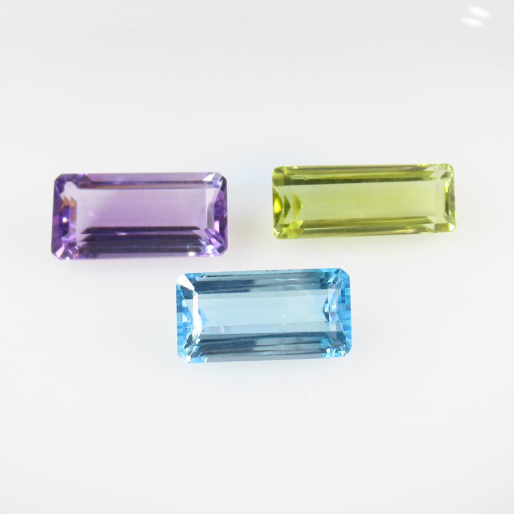 40.21 Ctw Natural 3 Multistone Octagon Set (1 of 2)