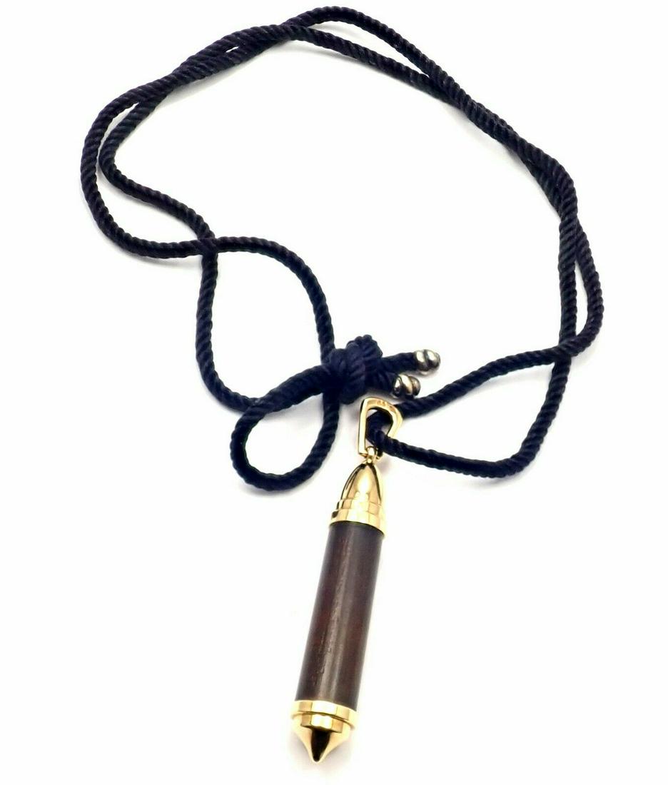 Authentic! Chaumet Paris 18k Yellow Gold Wood Large (1 of 10)