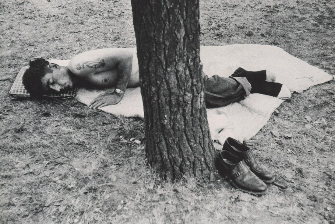 ROBERT FRANK - Public Park, Cleveland Ohio: Artist: ROBERT FRANK Print Title: Public Park, Cleveland Ohio Printing Date: 1950’s Medium: photoengraving Printed in: the USA Image Size: approx. 5 x 7.5” Robert Frank i(November 9, 1924 – Sept