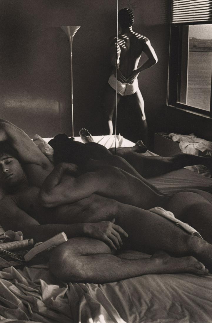 KEN HAAK - Male Nude Study 1983: Artist: KEN HAAK Print Title: Male Nude Study 1983 Medium: Tri-tone Photo-lithographs(Limited edition of 5000) Printed in the 1980’s, in the US Image size (inches) approx. 8 x 5” Ken Haak(1923 - 1