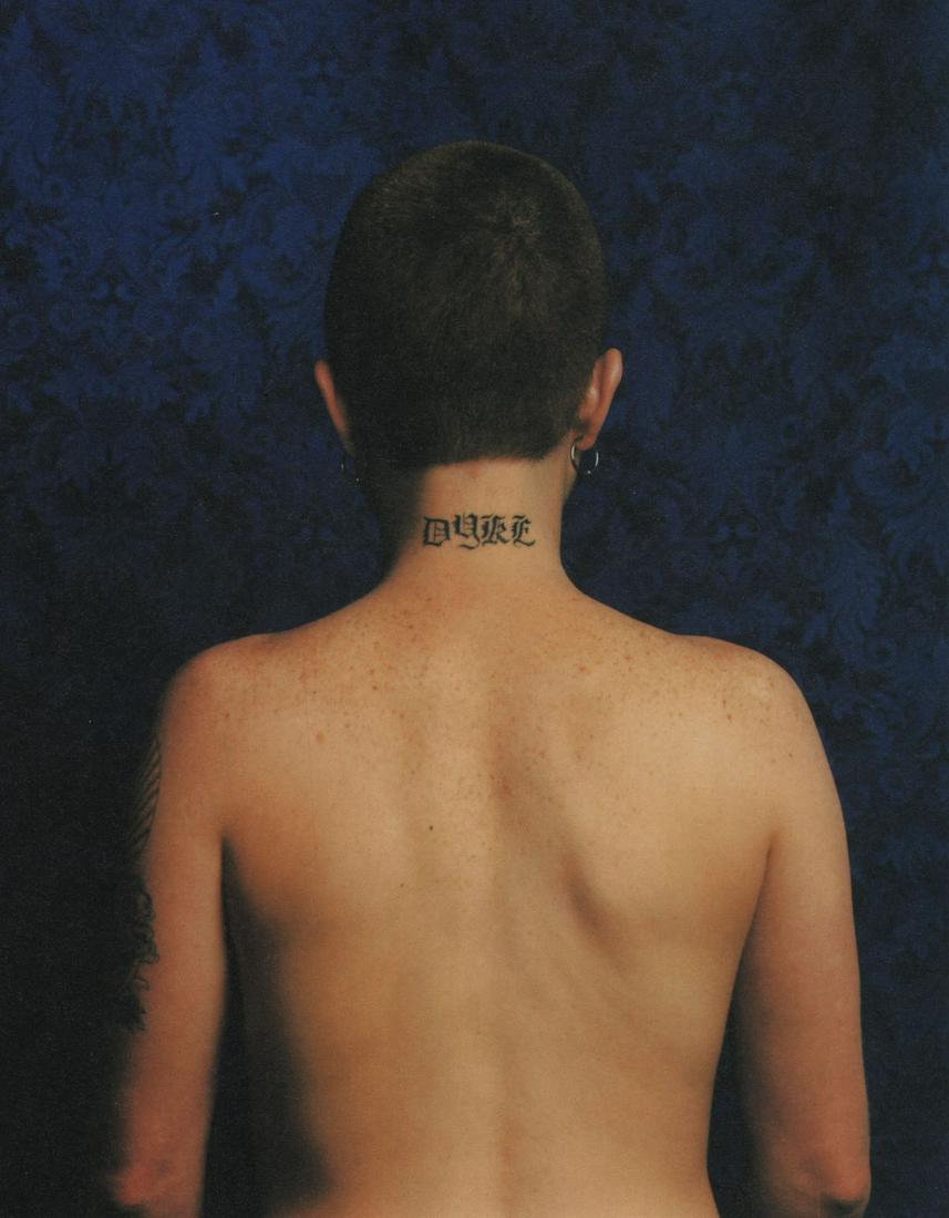 CATHERINE OPIE - Dyke, 1992: Artist: CATHERINE OPIE Print Title: Dyke, 1992 Printing Date: 1990’s Medium: photo-lithograph Printed in:Japan Image Size approx.: 7.5 x 6” Reserve: $25.00 Shipping: Domestic: Flat-rate of $15.00