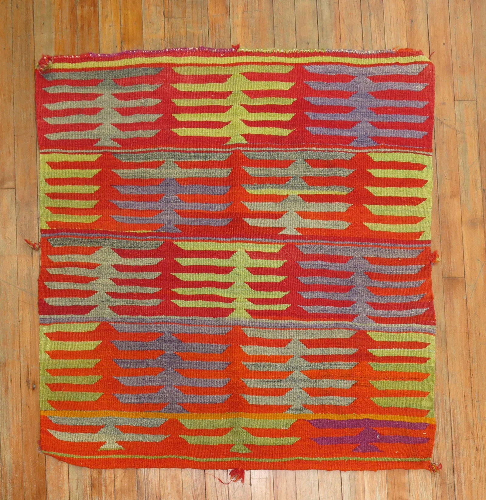 Orange Square Small Kilim 3' 4" x 3' 4" (102 x 102 cm) (1 of 5)