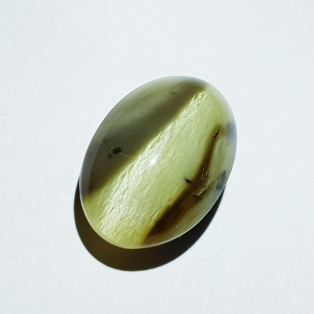 15.45 ct Natural Opal Cat's Eye: No Reserve! Title: 15.45 ct Natural Opal Cat's Eye Color/Clarity: Semi Transparent Carat Weight: 15.45 Dimensions: 14.50 x 13.10 x 11.00 Additional Information: Oval - Africa Shipping: Domestic: Flat