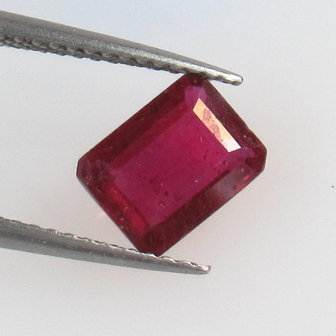 1.81 Ct Natural Red Ruby Octagon Cut (1 of 2)