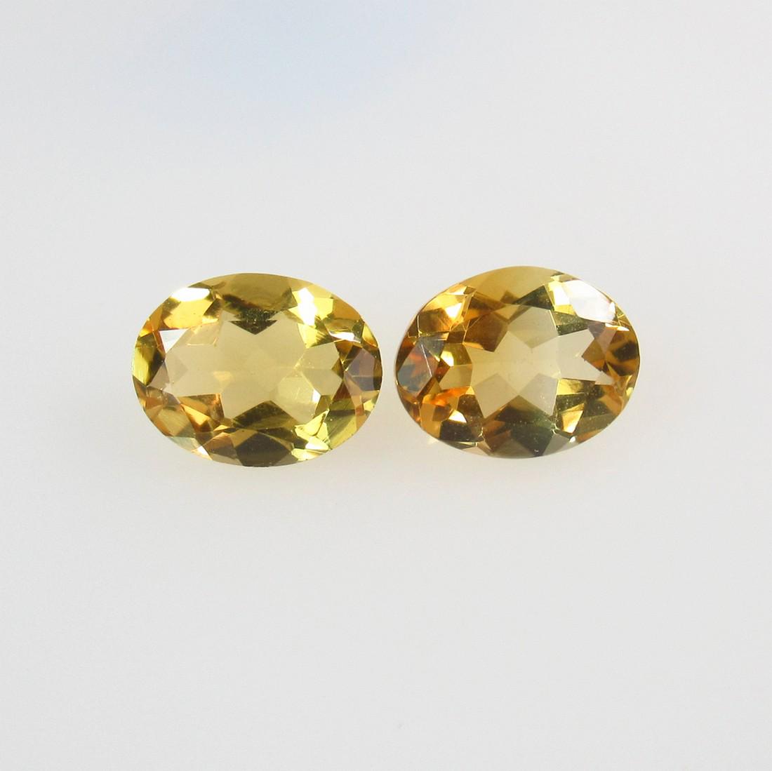 3.32 Ct Natural Yellow Citrine Oval Pair (1 of 2)