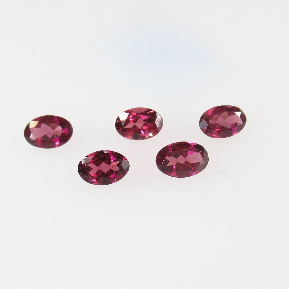 2.62 Ctw Natural 5 Pink Rhodolite Garnet Oval Set (1 of 2)