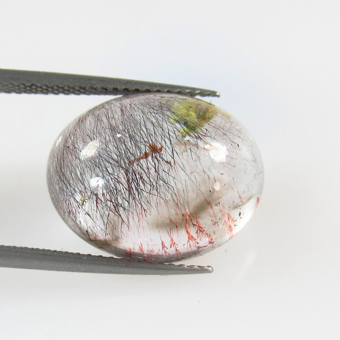 13.16 Ctw Natural Rutile Quartz Oval Cab (1 of 2)
