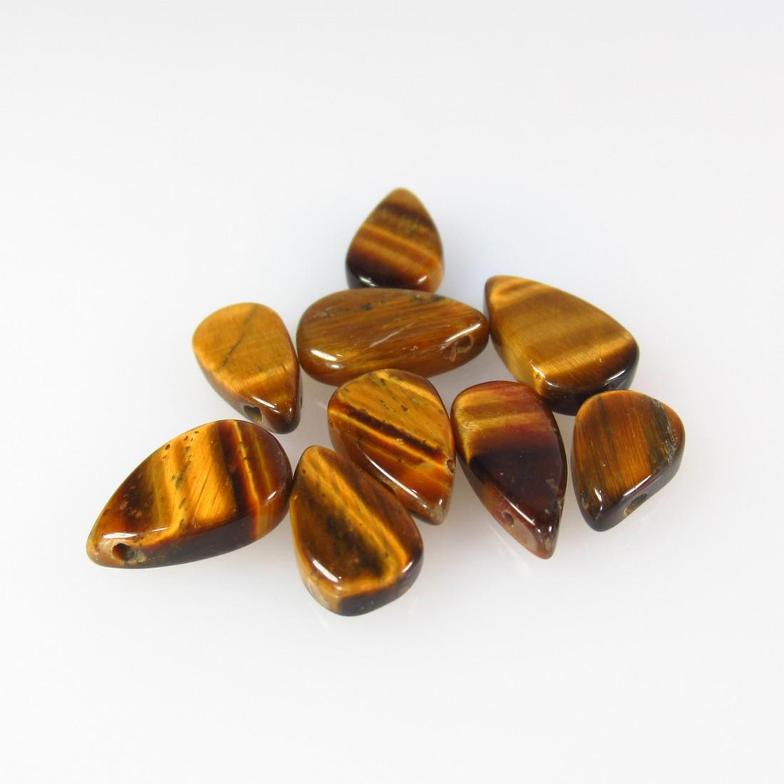 15.85 Ctw Natural 10 Tiger's Eye Pear Set (1 of 2)