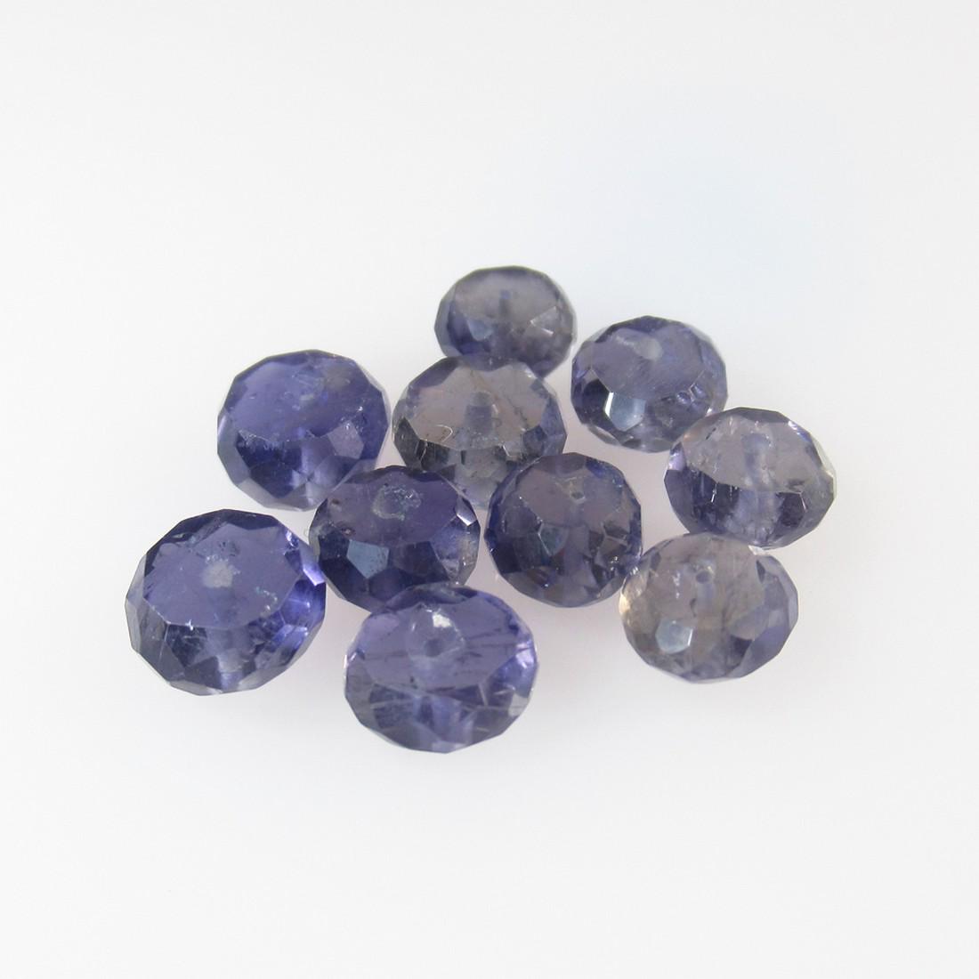 10.40 Ctw Natural 10 Iolite Drilled Round Beads: No Reserve! Title: 10.40 Ctw Natural 10 Iolite Drilled Round Beads Stone Clarity: VVS Gemstones: Iolite Beads Size/Dimensions: 10.4 Carat Weights: 5.70 - 7.10 mm / 10 PC's Additional Information: Very