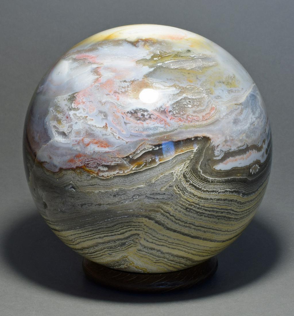 Fine 11.5 cm polished ocean jasper sphere (1 of 6)