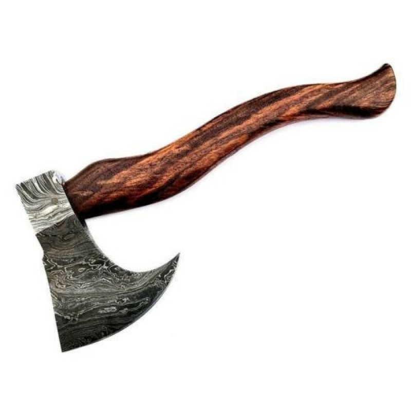 Tactical damascus steel viking axe walnut wood: Viking Axe Asia The axe is one of the first human-made tools. Simplicity of perfection is the very word used to describe Viking axes. The ax has great impact power, it cuts through armor with ease. Du