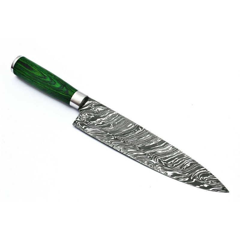 Kitchen chef damascus steel knife exclusive pattern (1 of 5)