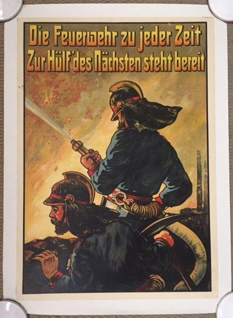 Die Feuerwehr Zu Jeder Zeit (1930) 18.5" x 26.25" (1 of 1)