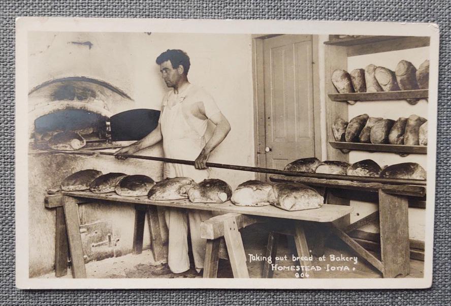 Fine Iowa Bread Baker at the Oven 1910 (1 of 2)