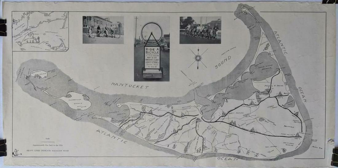 VINTAGE MAP of NANTUCKET MASSACHUSETTS for YOUNGS (1 of 1)