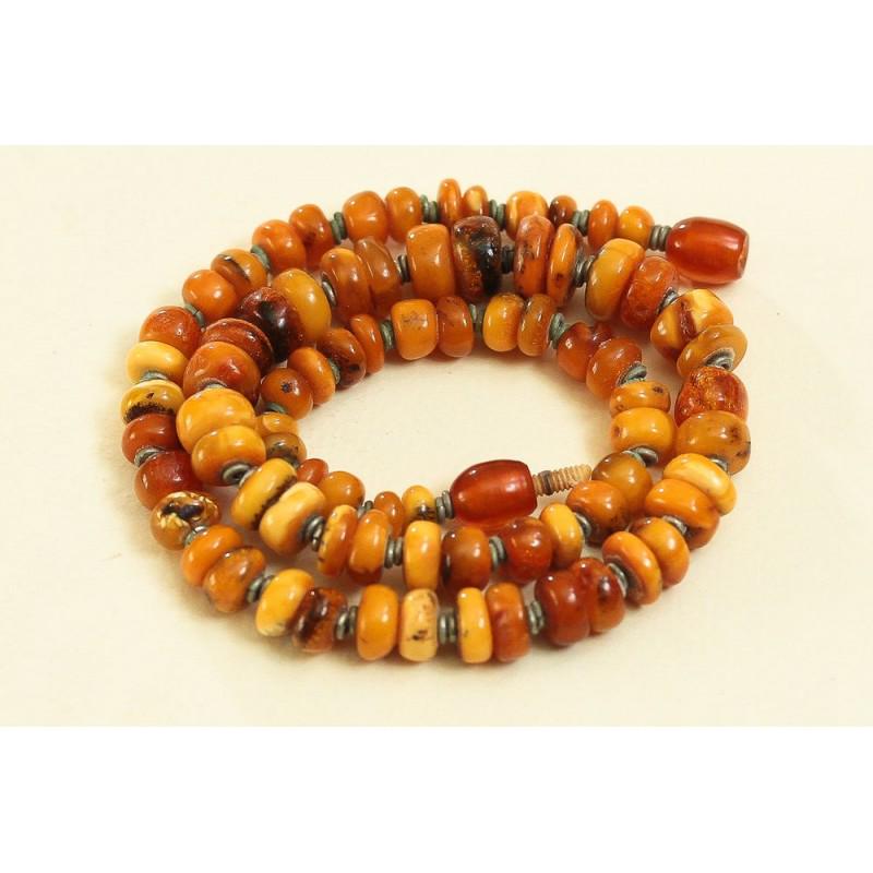 21g Vintage 100% natural Baltic amber necklace metal (1 of 20)