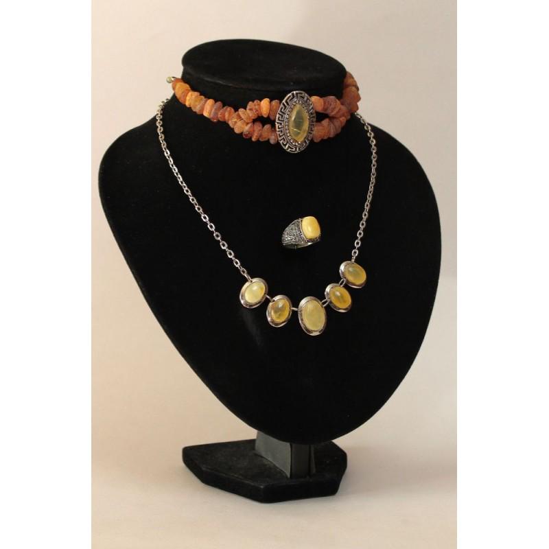 46g Antique Baltic amber set of necklace, bracelet and (1 of 20)