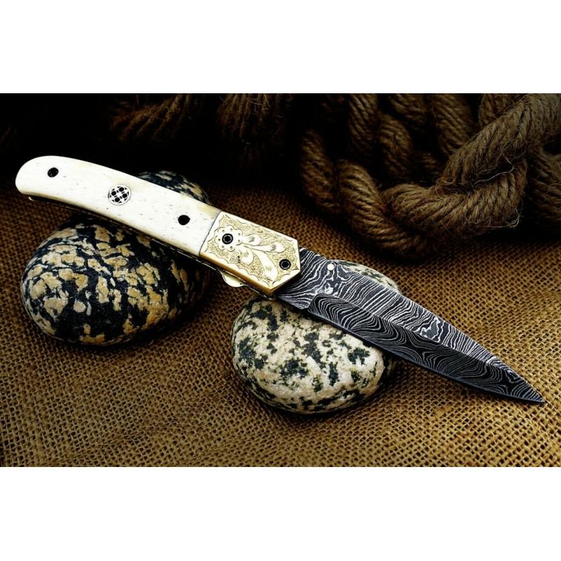 Everyday carry damascus steel knife camel bone: Knife "Raphael" Damascus knives are very durable, look great and keep sharpness perfectly. Damascus steel has high quality contents to give it an excellent edge and sharp cutting ability. The blade re