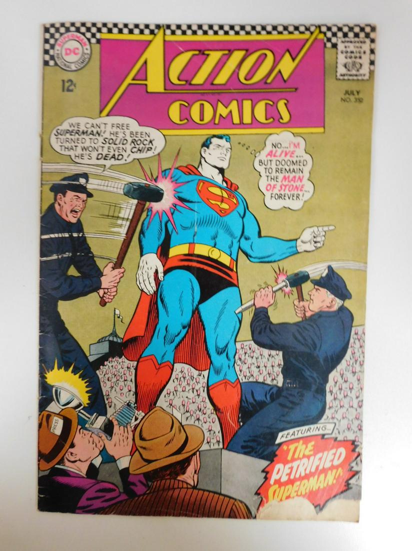 Action Comics #352: No Reserve! Action Comics #352: FR interior pages detached Shipping: Individual Comics: Flat-rate of $9.99 (1-8 comics) or $19.99 (9+ comics) to anywhere within the contiguous U.S. International: Fore