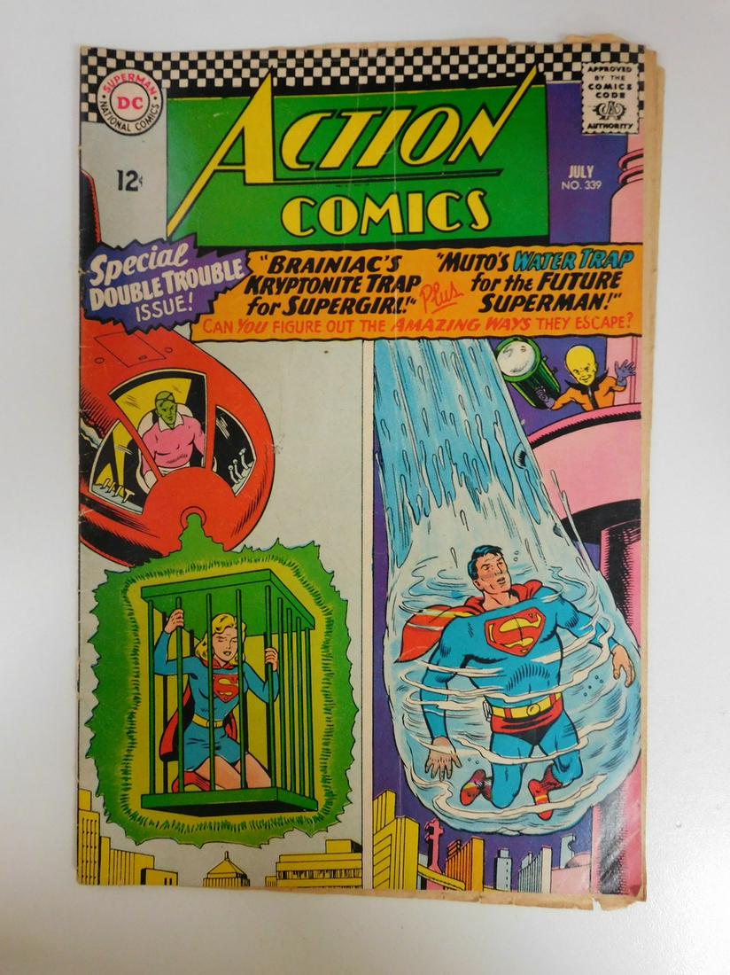 Action Comics #339: No Reserve! Action Comics #339: FR interior pages detached Shipping: Individual Comics: Flat-rate of $9.99 (1-8 comics) or $19.99 (9+ comics) to anywhere within the contiguous U.S. International: Fore