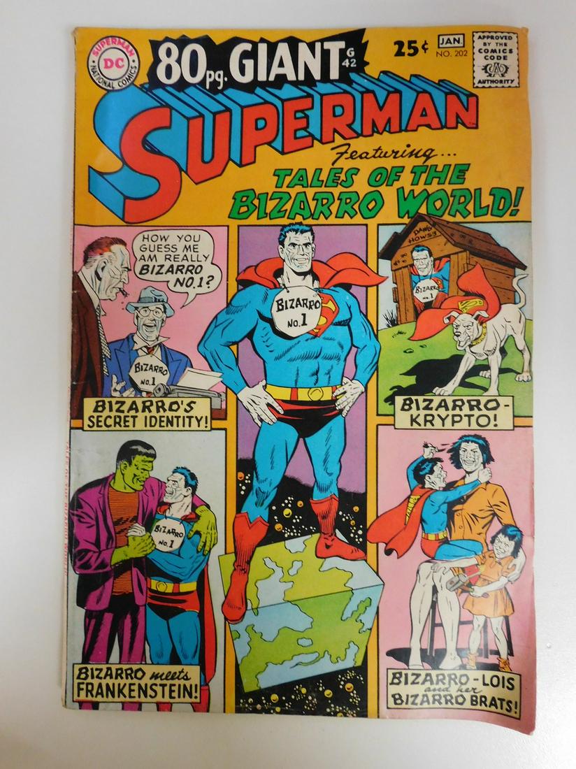 Superman #202: No Reserve! Superman #202: VG+ Shipping: Individual Comics: Flat-rate of $9.99 (1-8 comics) or $19.99 (9+ comics) to anywhere within the contiguous U.S. International: Foreign shipping rates are deter