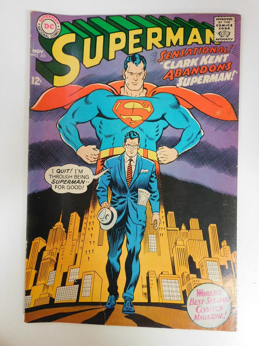 Superman #201: No Reserve! Superman #201: GD/VG Shipping: Individual Comics: Flat-rate of $9.99 (1-8 comics) or $19.99 (9+ comics) to anywhere within the contiguous U.S. International: Foreign shipping rates are det