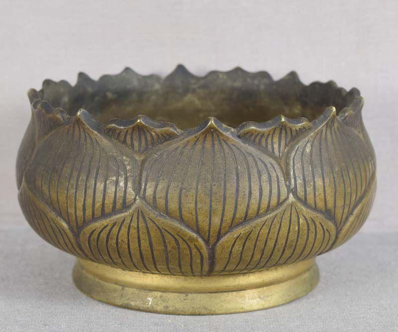 18/19c Chinese bronze LOTUS FLOWER incense burner (1 of 6)