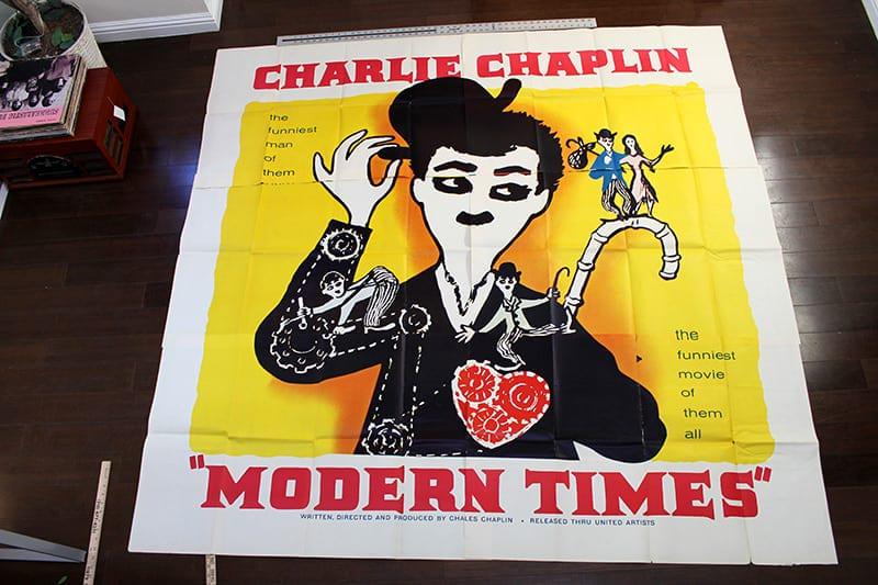 Modern Times - Charlie Chaplin (R.1959) US 6 SH Movie: Modern Times - Charlie Chaplin (R.1959) US 6 SH Movie Poster Please refer to the attached image for a detailed view of this original vintage poster. Reserve: $316.00 Shipping: Domestic: Flat-rate of $