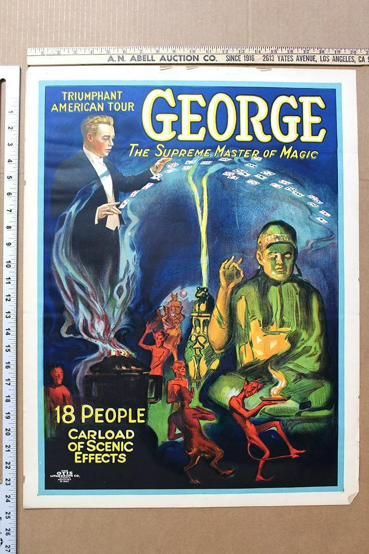 George The Supreme Master of Magic (1926) 20" x 24.5" (1 of 1)