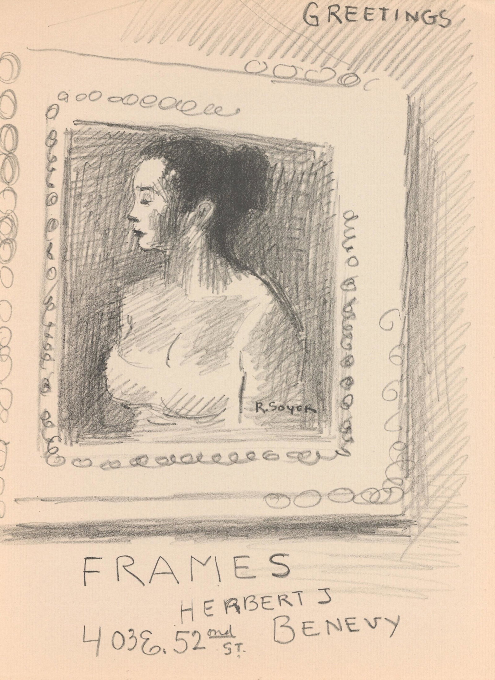 Raphael Soyer original lithograph for Improvisations | (1 of 1)