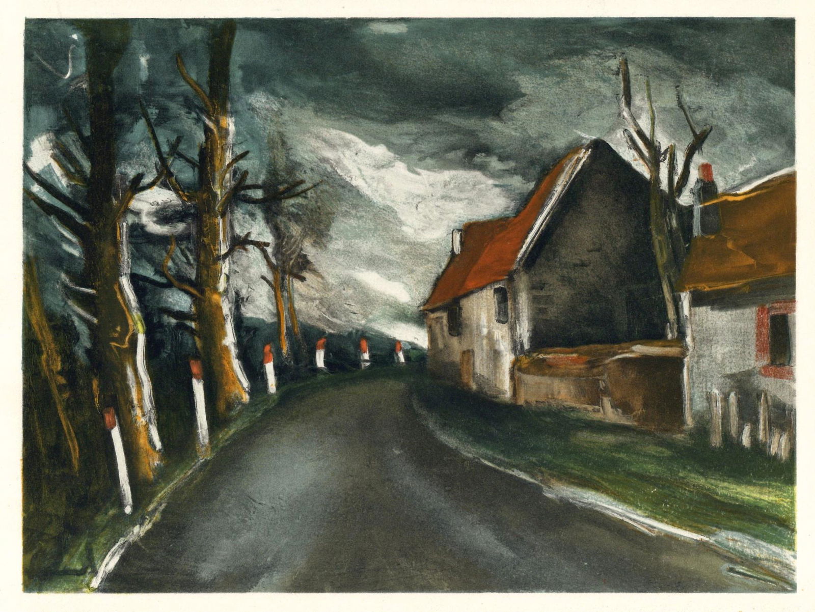 Maurice de Vlaminck "The Longny Road" lithograph (1 of 1)