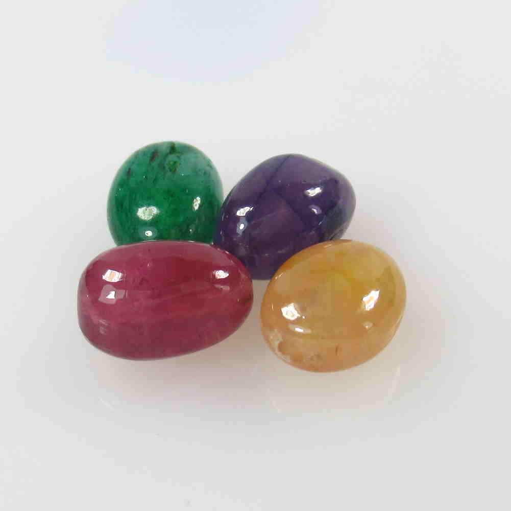 14.20 Ctw Natural 4 Emerald, Ruby, Sapphire Beads (1 of 2)