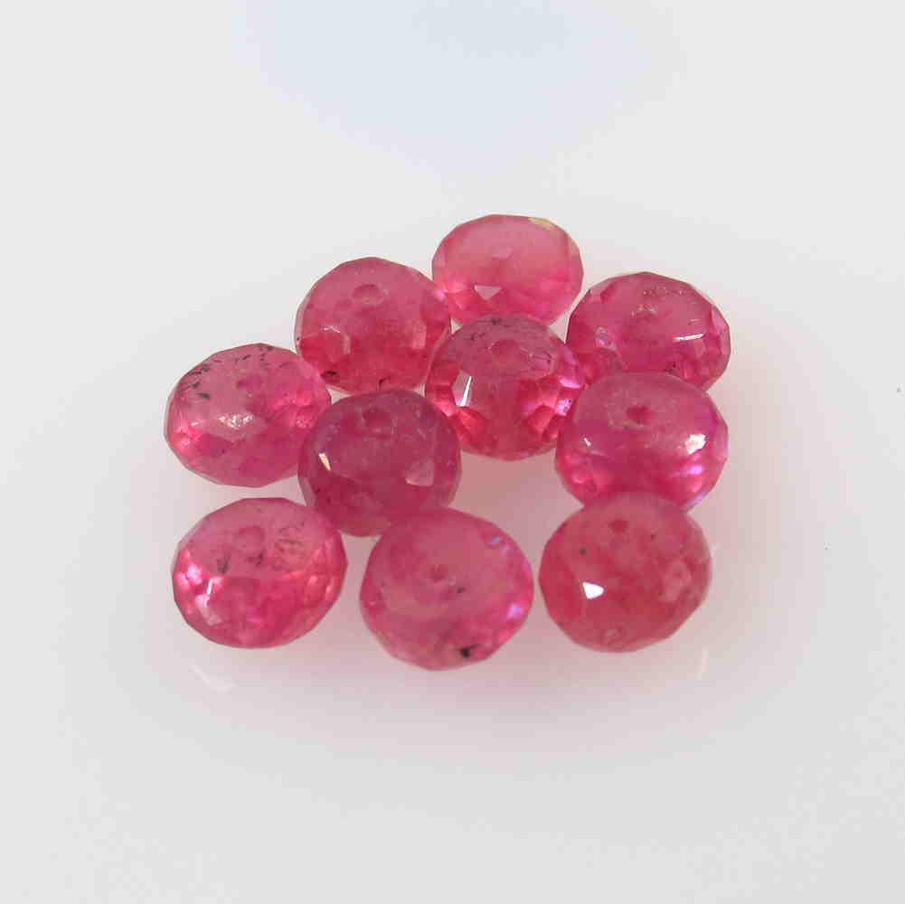 11.09 Ctw Natural 10 Mozambique Red Ruby Round Beads (1 of 2)