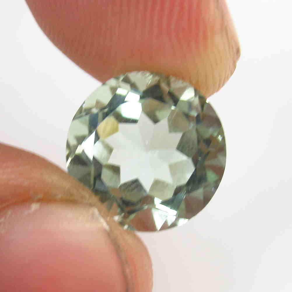 4.94 Ctw Natural Green Amethyst Round Cut (1 of 2)