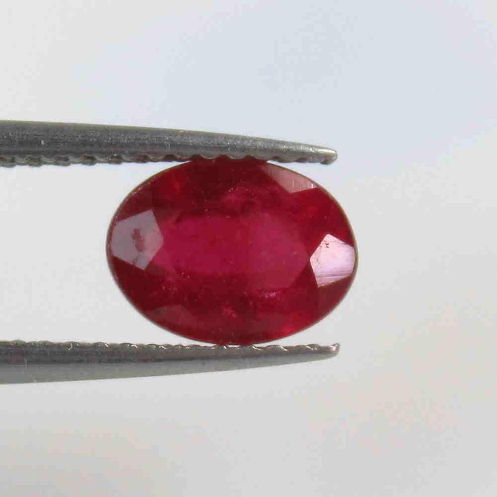 2.00 Ctw Natural Red Ruby Oval Cut (1 of 2)