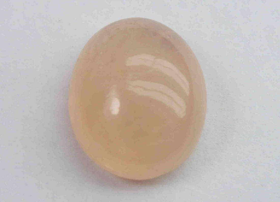 6.43 Ct Natural Morganite: No Reserve! Title: 6.43 Ct Natural Morganite Additional Information: Gemstone: Natural MorganiteOrigin: Africa Weight: 6.43 Carats Measurements: 13.1x10.7x6.1 mm Shape : Oval Cabochon Colour: Peach Tr