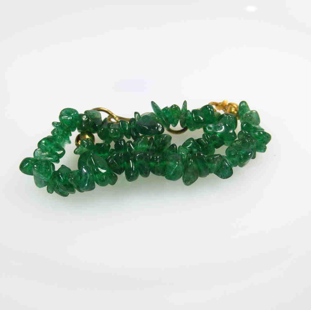28.68 Ct Natural 74 Drilled Green Aventurine Bracelet (1 of 2)