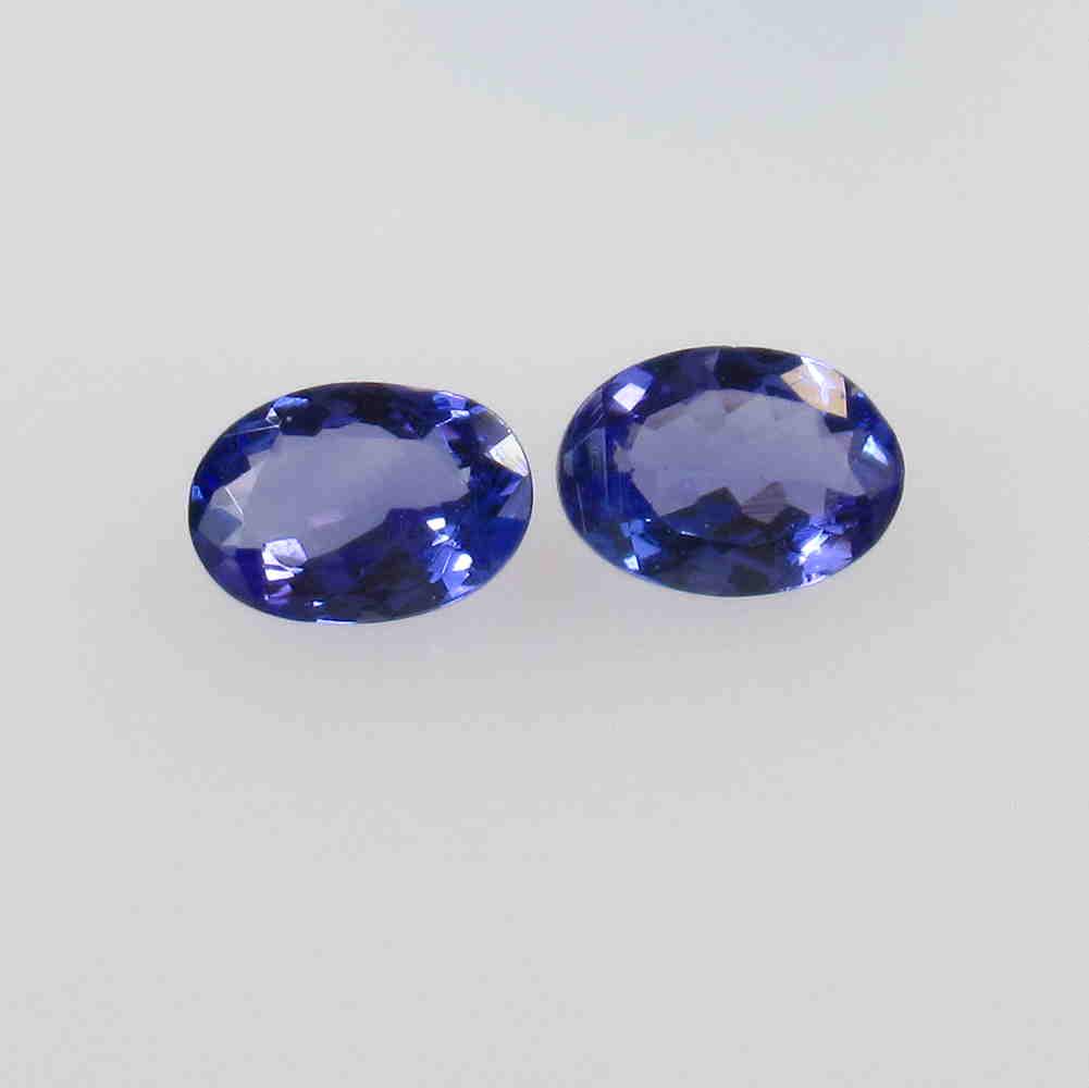 1.51 Ct Natural Tanzanite Oval Pair (1 of 2)