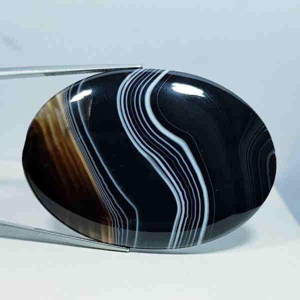 125.28 ct Natural Black Lace Agate (1 of 5)
