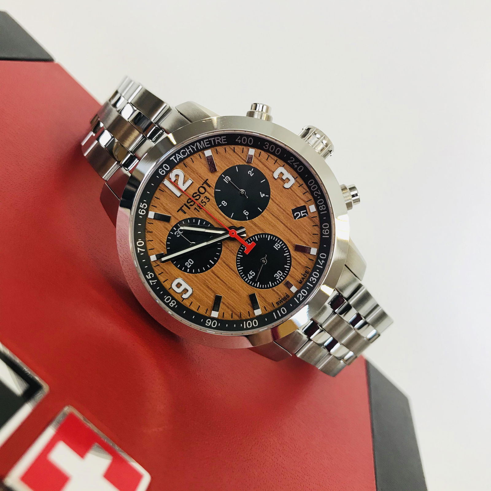 TISSOT PRC 200 Men's Chronograph Watch: Brand: TISSOT Title: TISSOT PRC 200 Men's Chronograph Watch Size/Dimensions: 42 mm Bracelet Length: Standard 184mm-197mm Movement Type: Quartz (Swiss Made) Box/Papers: In Orignal Box, 12 month warrant