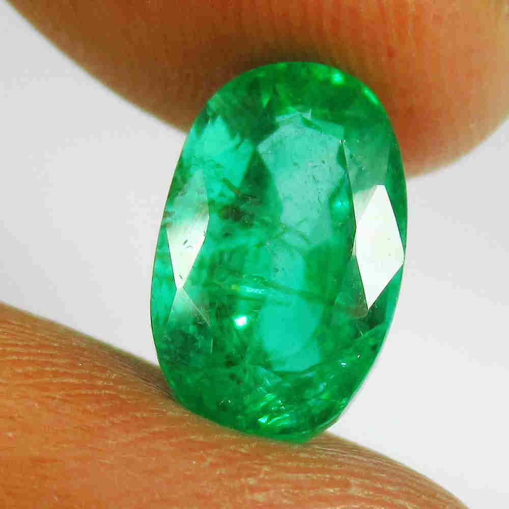 2.44 Ct Natural Ethiopian Emerald Oval Cut (1 of 2)