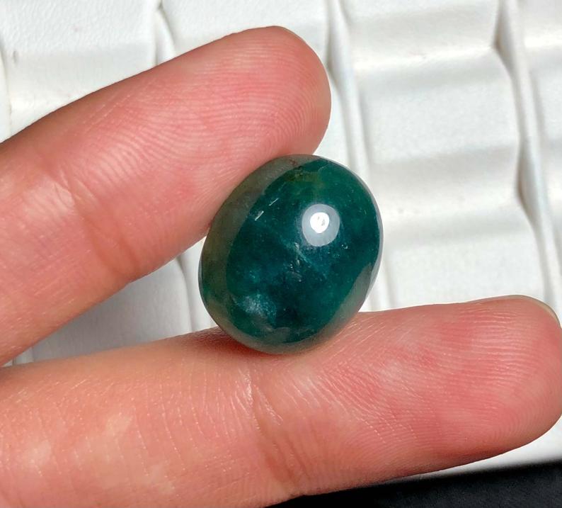 Rarest Grandidierite Cabochon Gemstone dark Green - (1 of 4)